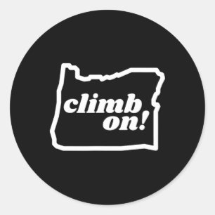 Adesivo Redondo Oregon Climb On! Escalada em Rocha Bouldering Esca