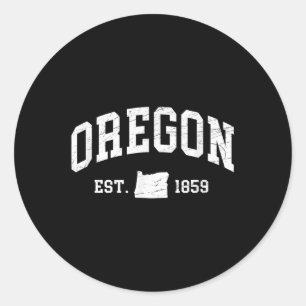 Adesivo Redondo Oregon - Leste. 1859 - Perturbado - Design Click V