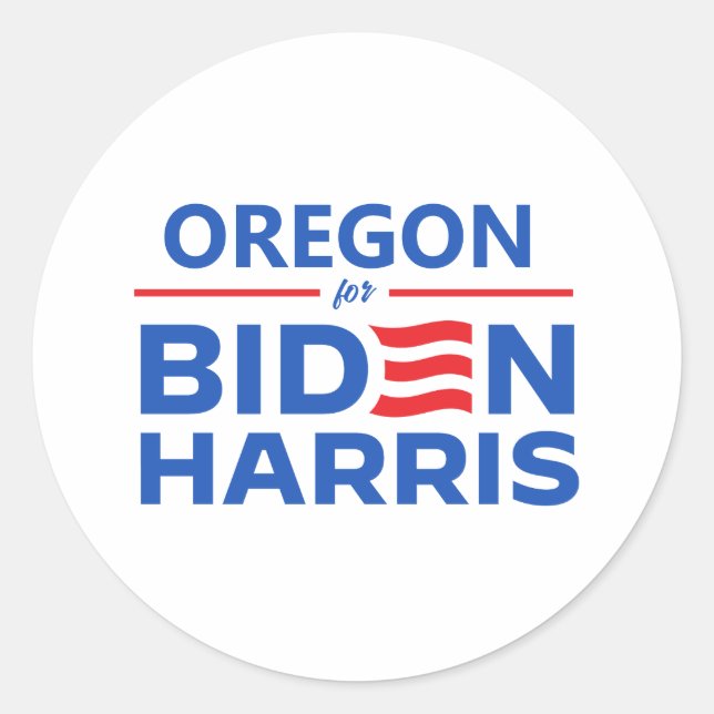 Adesivo Redondo Oregon para Biden Harris (Frente)