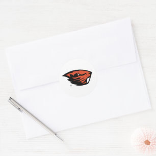 Adesivo Redondo Oregon State Beavers Cabeça de castor