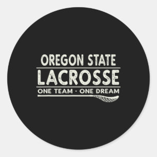 Adesivo Redondo Oregon State Lacrosse One Team One Dream