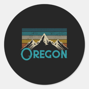 Adesivo Redondo Oregon Vintage Souvenir