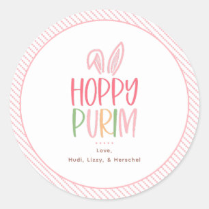 Adesivo Redondo Orelhas de Coelho Hoppy Purim