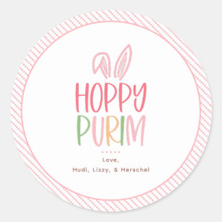 Adesivo Redondo Orelhas de Coelho Hoppy Purim