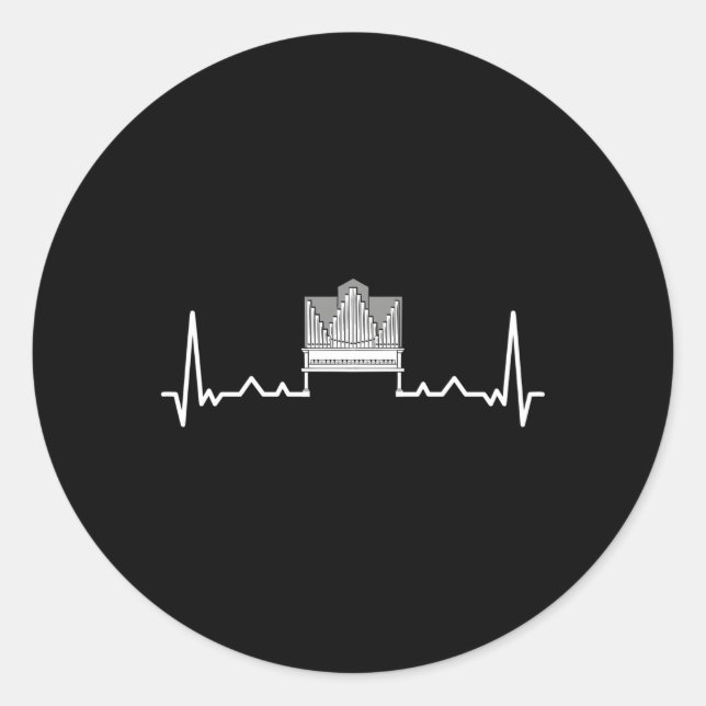 Adesivo Redondo Organizador da Igreja do Jogador de Instrução Pipe (Frente)