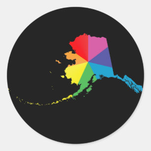 Adesivo Redondo orgulho alaska.