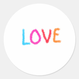 Adesivo Redondo Orgulho amoroso arco-íris LGBTQ junho moderno