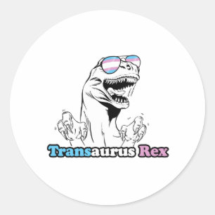 Adesivo Redondo Orgulho Animal - Transaurus Rex