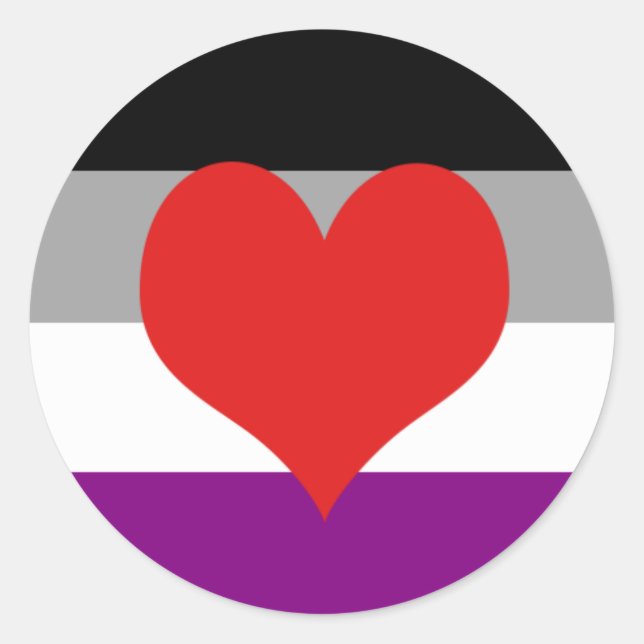 Adesivo Redondo Orgulho Asexual (Frente)
