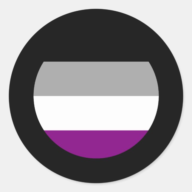Adesivo Redondo Orgulho Asexual (Frente)