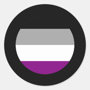 Adesivo Redondo Orgulho Asexual