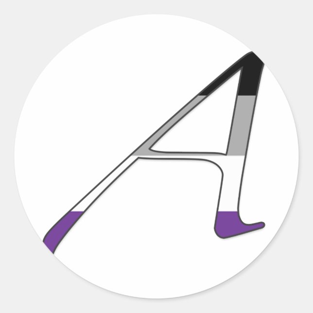 Adesivo Redondo Orgulho Asexual "Escarlet" - Letra A (Frente)