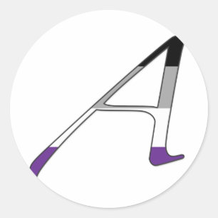 Adesivo Redondo Orgulho Asexual "Escarlet" - Letra A