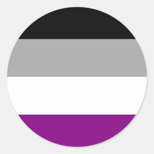 Adesivo Redondo Orgulho Asexual LGBTQ