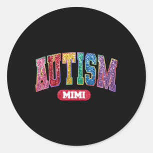 Adesivo Redondo Orgulho Autismo Mimi Autismo Sensibilização Mês Mã