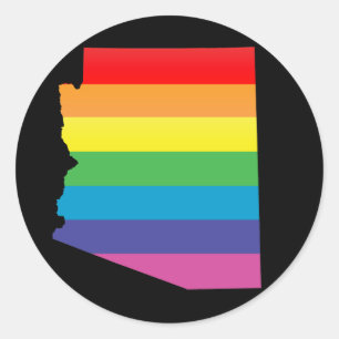 Adesivo Redondo orgulho da arizona. listrado