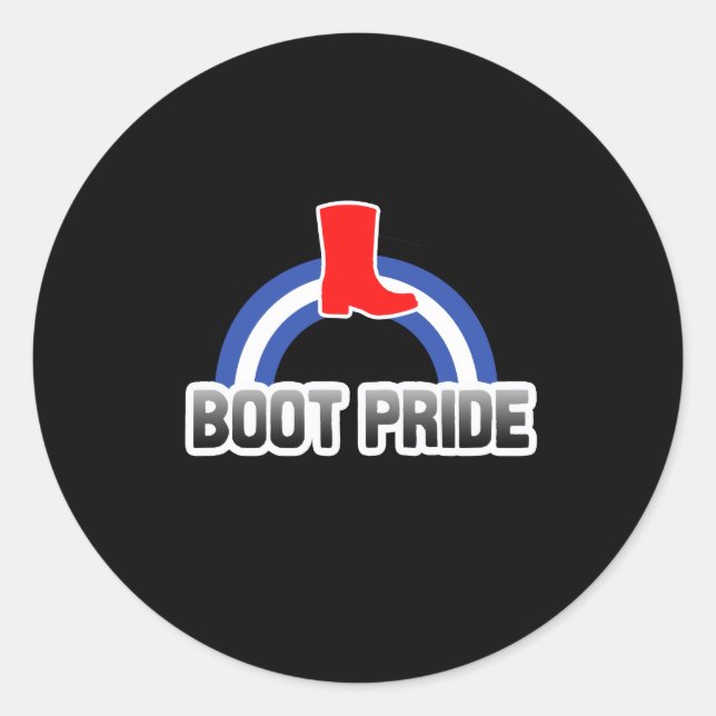 Adesivo Redondo Orgulho da Bota (Frente)