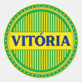 Adesivo Redondo Orgulho da Cidade de Vitória – Identidade Brasilei