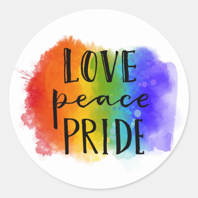 Adesivo Redondo Orgulho da Paz de Amor (Frente)
