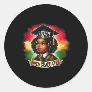 Adesivo Redondo Orgulho de Futuros Graduados da Hbcu Crianças Negr