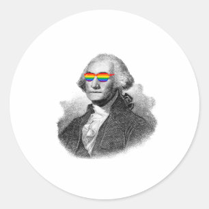 Adesivo Redondo Orgulho de George Washington