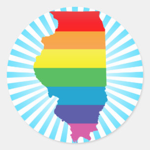 Adesivo Redondo orgulho de illinois