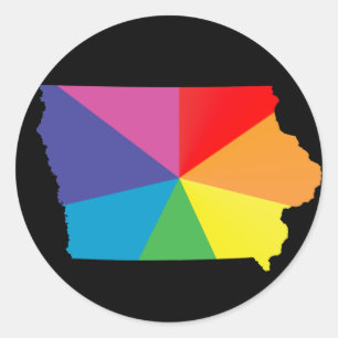Adesivo Redondo orgulho de iowa.