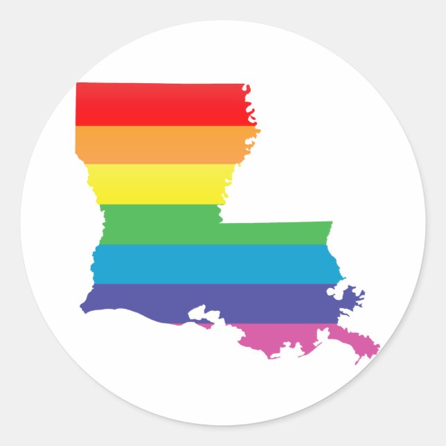 Adesivo Redondo orgulho de louisiana. (Frente)