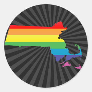 Adesivo Redondo Orgulho de massMassachusetts.