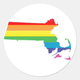 Adesivo Redondo Orgulho de massMassachusetts.