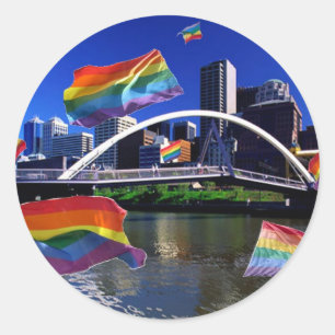 Adesivo Redondo Orgulho de Melbourne, Austrália