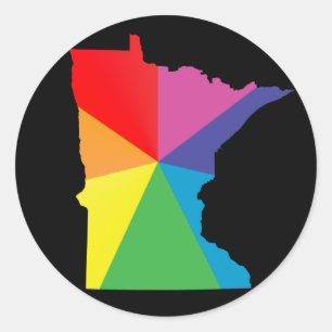 Adesivo Redondo orgulho de Minnesota.