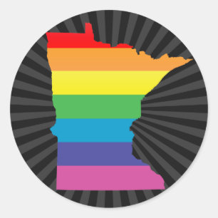 Adesivo Redondo orgulho de Minnesota.