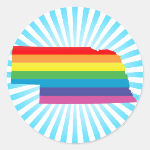 Adesivo Redondo orgulho de nebraska