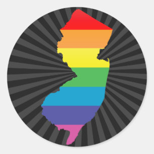 Adesivo Redondo orgulho de New-jersey