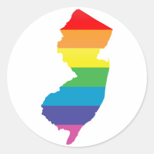 Adesivo Redondo orgulho de New-jersey