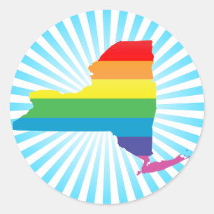 Adesivo Redondo orgulho de nova iorque.