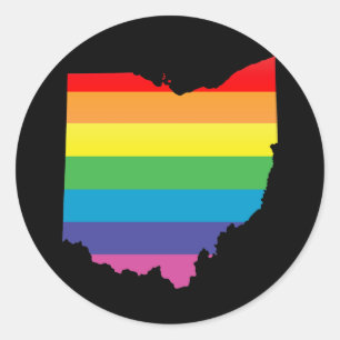 Adesivo Redondo orgulho de ohio.