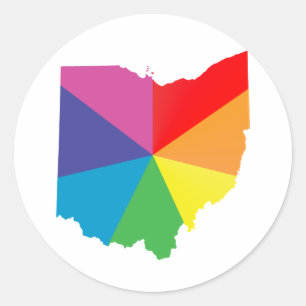 Adesivo Redondo orgulho de ohio.