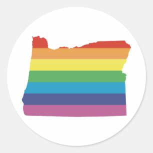 Adesivo Redondo orgulho de oregon