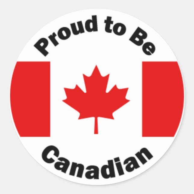Adesivo Redondo Orgulho de ser canadense (Frente)