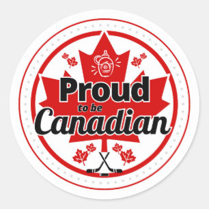 Adesivo Redondo Orgulho de ser canadense