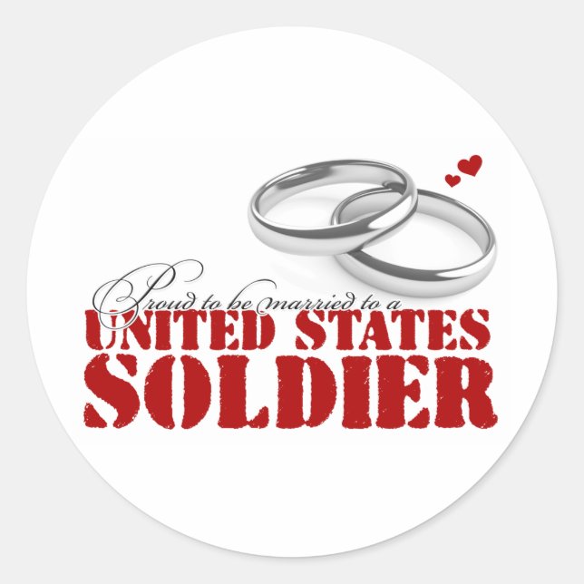 Adesivo Redondo Orgulho de ser casado com um Soldado (Frente)