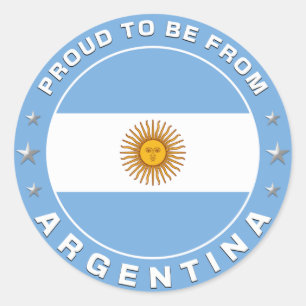 Adesivo Redondo Orgulho De Ser Da Argentina