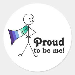 Adesivo Redondo Orgulho de ser eu Gay Homens Orgulho super-herói
