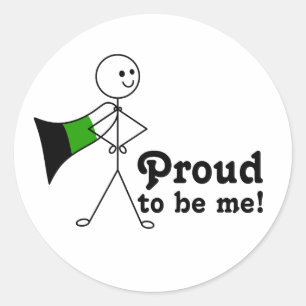 Adesivo Redondo Orgulho de ser eu, Neutrois Pride, sinalizador sup