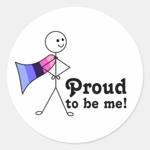 Adesivo Redondo Orgulho de ser eu - Orgulho Omnissexual - Sinaliza
