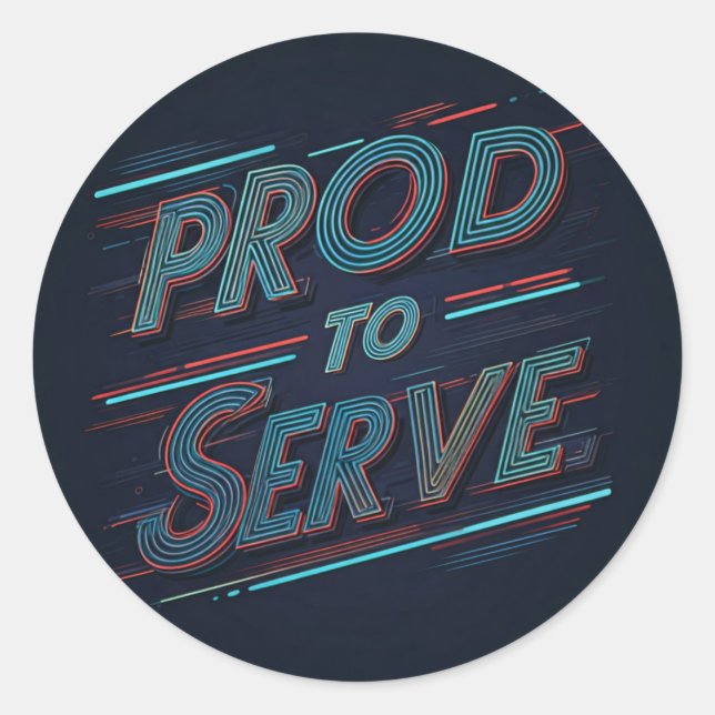 Adesivo Redondo Orgulho de servir (Frente)