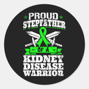 Adesivo Redondo Orgulho De Um Guerreiro Da Doença Renal Ckd A
