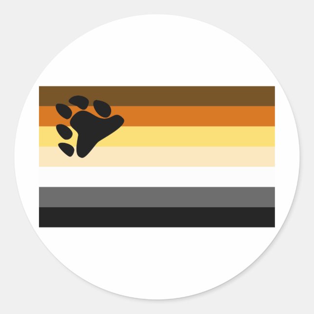Adesivo Redondo Orgulho de Urso (Frente)